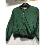 PartySu Green Bomber Jacket Lightweight Zip Up Casual Mens Womens M Size M Photo 5