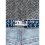 ZARA  Ripped High Rise Slim Jeans Distressed Denim‎ Light Wash Size 4 US NWT Photo 2