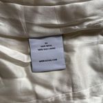 Twill Vest Mini Button Dress in White Size XS Photo 4