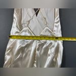 Maniju Manifu Sleek Satin Maxi Dress in Cream Size Small Photo 11
