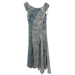 Free People  Dress Size 2 Heart to Heart Midi  Fairy Ocean Blue Ruched Flowy NWT Photo 15