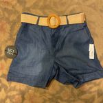 Dillard's Dillard’s NWT denim belted high rise shorts size M Photo 1