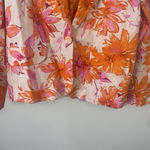 Susan Graver NWT ‎ Pink Orange Floral Cotton Blazer Lined size 16 Blazer Chic Photo 1