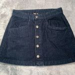 Free People Navy Corduroy Mini Skirt Photo 0