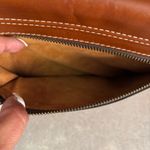 Patricia Nash  Brown Leather iPad Tablet Preppy Minimalist Coastal Zipper Sleeve Photo 2