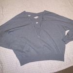 Dreamers Dusty Blue Cropped Sweater Size Medium Like New Photo 2