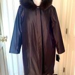 1 Madison  Luxe Long outerwear genuine fox fur hood plus size coat Photo 2