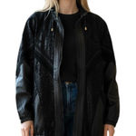 Vintage Winlit Leather Detail design women’s Jacket. SZ. S Black Photo 0