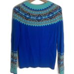 Talbots Colorful Fair Isle Knit Cardigan Wool Blend Sweater Women's small Photo 8