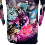 Ted Baker Vyr Dress Focus Bouquet Floral Print Black Mini Tunic Size 2 Photo 4