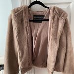 Bagatelle  NYC Cream Hooded Faux Fur Coat M Photo 2