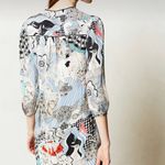 Anthropologie Florence Balducci Cleo Silk Tunic Dress With Tie Neck & Tassel Detail. Photo 1