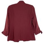 Loft Ann Taylor Burgundy Open Front Blazer Jacket Photo 4