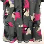 Xhilaration  Womens Top Medium Floral Chiffon Office Career Business Party Dressy Photo 2