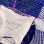 Harper  blue plaid shirt size small Photo 3