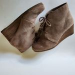 Dr. Scholls Dakota Stucco Suede Lace Up Wedge Booties Size 8 Photo 5