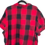 Victoria's Secret ❄️3/$20 VICTORIA’S SECRET Buffalo Plaid Short-Sleeve Flannel Button Down, XXL Photo 6