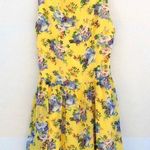 NWT TULLE Womens large Sleeveless Yellow Floral Boning Waist dress (runs small) Photo 0