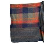 Reversible Rainbow Ruana Fall/Winter Mixed Plaid Cape Poncho Cape OS Orange Size undefined Photo 4