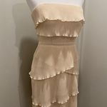 NWT Pins And Needles Cream Strapless Layered Tiered Ruffled Mini Party Dress Photo 1