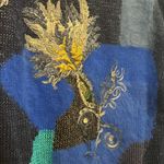 Vintage Italian Made Peacock Floral Sweater Photo 2