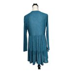 Lush Clothing Lush Teal Blue Long Sleeve Tiered Fit & Flare Dress Size M Photo 1