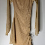 Princess Polly NWT  Villar Off The Shoulder Mini Dress Gold Size 2 Photo 0