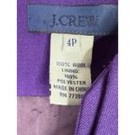 J.Crew  Wool Sleeveless Drape Sheath Dress Key Hole Button Side ZipUp 4P Purple Photo 6