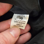 American Vintage 80s Vintage Black Removable Fur Trim Wool Mob Wife Made in USA Jacket Size 10 Photo 6