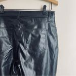 Gap  Faux Leather Pants Black Vintage Slim High Rise Straight size 10 Photo 12