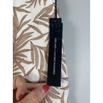 Nicole Miller Tropical Leaf Linen Cream Wide Leg Pants Womens XL Lagenlook Photo 5