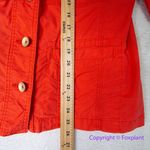 CAbi  Taylor Utility Ruffle Back Red style Button Down Jacket, size‎ M Photo 6