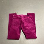Kut From The Kloth   stretchy velour corduroy jeweled tone purple skinny pants Photo 5
