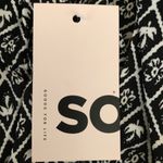 SO  Dress Size Medium Juniors Black & White Gypsy Style Scoop Neckline New Photo 7