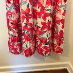 Floral Print Ruffle Hem Dress White Pink Floral Size XL Photo 8