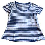 Cotton On  Blue White Scoop Neck Stripe Shirt Size Large NWT #4836 Photo 0
