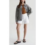 AG Adriano Goldschmied AG‎ Adriano Goldschmied Clove Short HIGH-RISE BAGGY FIT WHITE DESTRUCTED Size 25 Photo 1