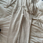 Aerie  Cream Sherpa Hooded Jumpsuit Snow Way size small Photo 0