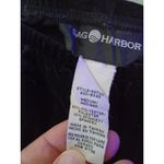 Sag Harbor  Sport Women Medium Black Velour Velvet Pull On Stretch Casual Pants Photo 1