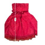 Jessica McClintock Gunne Sax Dress XS Red Strapless Prom Tulle Bow Vintage READ Photo 14