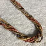 Pink & Blue Tube Bead Necklace Photo 2