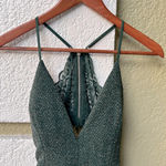 Honey and Rosie  emerald green and silver tinsel mini dress Photo 1