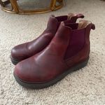 Birkenstock Stalon Burgundy Nubuck Leather Ankle Boots Photo 1