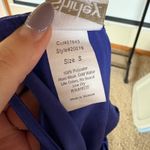 American Vintage Vintage Babydoll Sexy Royal Blue Lingerie Top Lace Bows Criss-Cross Strap Small Photo 7