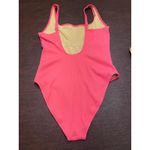 Old Navy Pink Ribbed High Cut Cheeky One Piece Adjustable Strap Sze Large Baywatch Barbie Photo 1