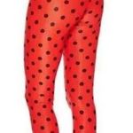 Beach Riot Ayla Polka Dot Leggings Red Ribbed Womens X-Small Activewear Workout Photo 1
