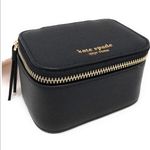Kate Spade Black Saffiano Leather Travel Jewelry Case • Zip Around • NWT Photo 2