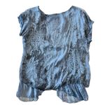 Carla Conti 100% Italian Silk Boho Sleeveless Printed Blouse Size Medium Blue Photo 4