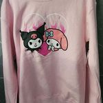 NWT Forever 21 Bioworld Sanrio My Melody & Kuromi Heart Pink Crewneck Sweater S Photo 5