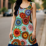 Vivienne Tam Vintage bright mandala mini dress tank style Photo 0